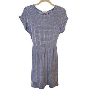 Caution To The Wind blue and white modest summer casual dress. Size S.